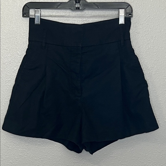 Aritzia Wilfred Cotton/Linen High Waist Shorts Black Size 4 - Picture 1 of 9